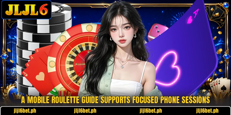A mobile roulette guide supports focused phone sessions A mobile roulette guide supports focused phone sessions