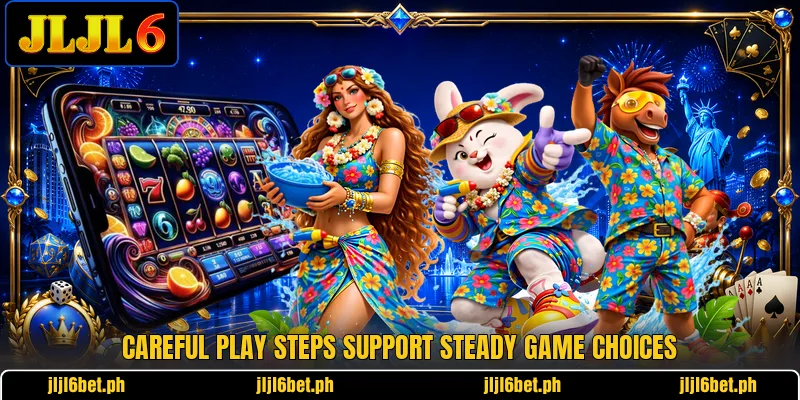 Careful play steps support steady game choices Careful play steps support steady game choices