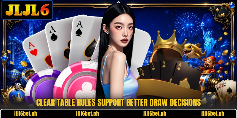 Clear table rules support better draw decisions