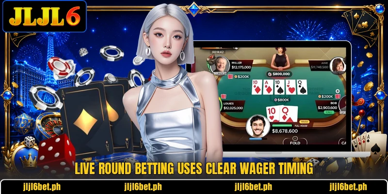 Live round betting uses clear wager timing