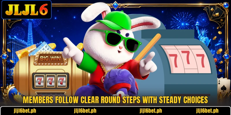 Members follow clear round steps with steady choices