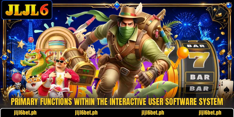 Primary functions within the interactive user software system Primary functions within the interactive user software system