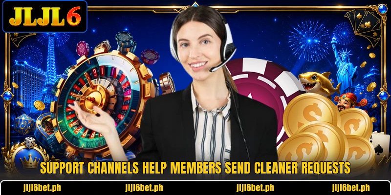 Support channels help members send cleaner requests
