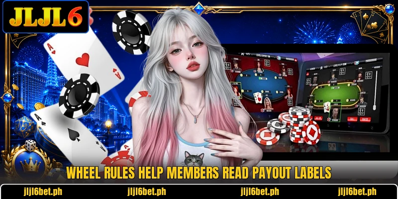 Wheel rules help members read payout labels